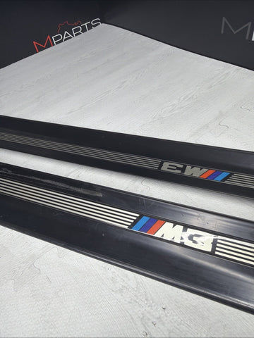 96-99 BMW E36 M3 Coupe Door Sills Trims Pair Black OEM