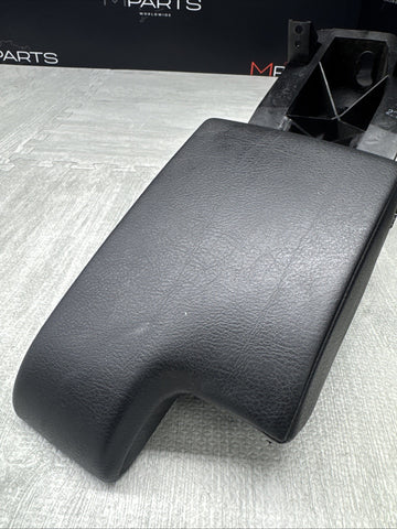 01-06 BMW E46 M3 Center Console Armrest Arm Rest Black Leather Excellent Shape