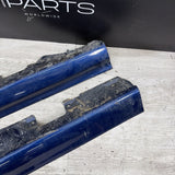 01-06 BMW E46 M3 Rocker Panel Side Skirts OEM Topaz Blue