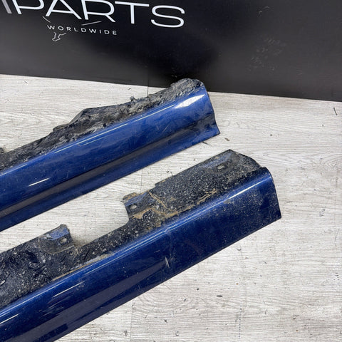 01-06 BMW E46 M3 Rocker Panel Side Skirts OEM Topaz Blue