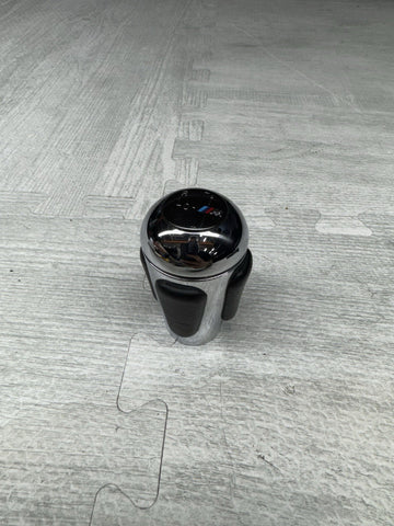 2004-2006 BMW E46 M3 SMG GEAR SHIFT KNOB NAPPA LEATHER CHROME OEM