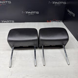2001-2006 BMW E46 M3 Convertible Black Rear Headrests Head Rests Pair *Tabs*