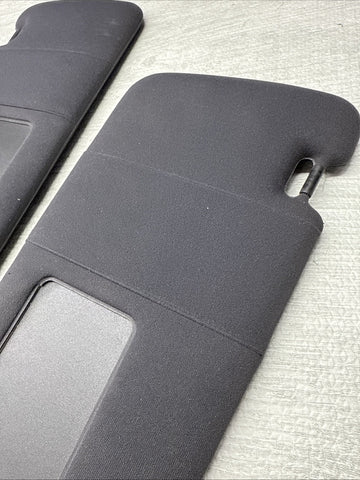 01-06 BMW E46 M3 Coupe Left Right Sun Visors Shade Mirror Black OEM Pair