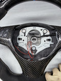 08-13 BMW E90 E92 E93 M3 OHC Carbon fiber Steering Wheel Tri Stitched Manual