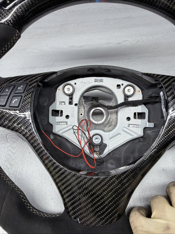 08-13 BMW E90 E92 E93 M3 OHC Carbon fiber Steering Wheel Tri Stitched Manual
