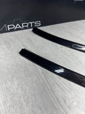 08-13 BMW E92 335 M3 Coupe Roof Rails Mouldings Pair 51138045379 Sapphire Black