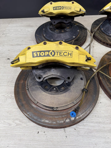 01-06 BMW E46 M3 Stoptech ST60 ST40 Big Brake Kit Yellow Calipers Rotors Set