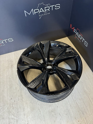 22" Audi RS7 RS6 OEM Stock Wheel Gloss Black Rim Q7 SQ7 22x10.5 *Repaired Crack*