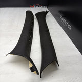 2001-2006 BMW E46 M3 Coupe Front A Pillars Trims Cover Black OEM *Peeling*