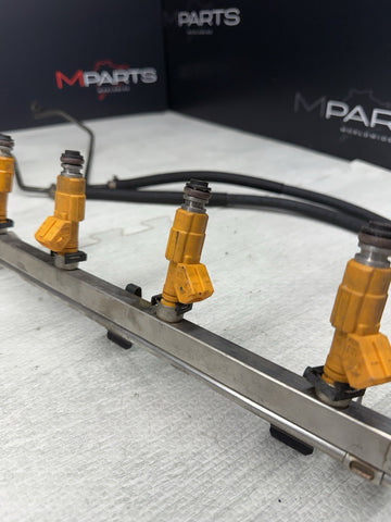 BMW 96-99 E36 M3 S52 Fuel Rail + Orange Injectors + Lines