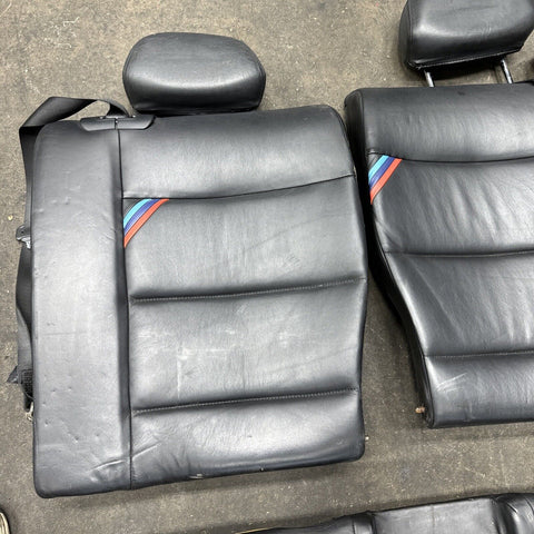 94-99 BMW E36 M3 Coupe Rear Back Rest Seats Vaders Black Leather Bench