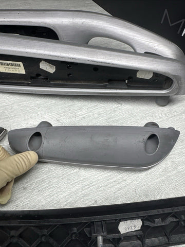 01-06 BMW E46 M3 Convertible Interior Armrests Trim Set Brushed Aluminum *Notes*