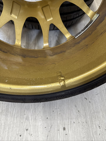 BBS CH017 19” BMW 01-06 E46 M3 Wheels Rims Staggered Set Gold