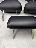 1997-2003 BMW E39 5-Series Sedan Rear Headrest Set of 3 Black Leather  *Notes*