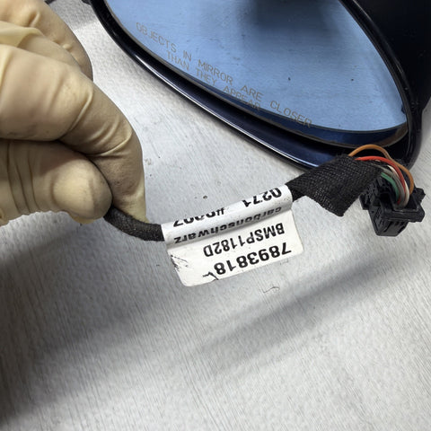 01-06 BMW E46 M3 Side View Door Mirrors Pair Carbon Black  *Notes*