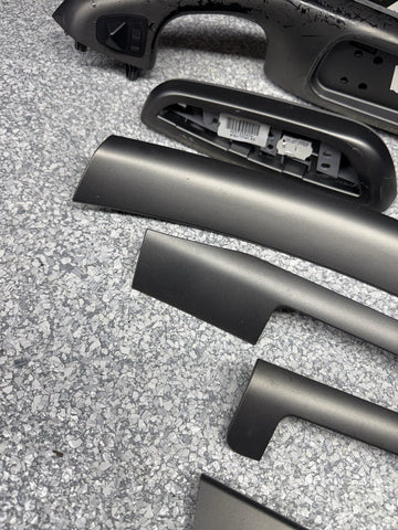01-06 BMW E46 M3 Convertible Interior Armrests Trim Set Titan Shadow Grey