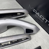 01-06 BMW E46 M3 Convertible Interior Armrests Trim Set Brushed Aluminum *Notes*
