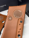 01-06 BMW E46 M3 Convertible Door Upper Arm Rest Armrest Pads Cinnamon