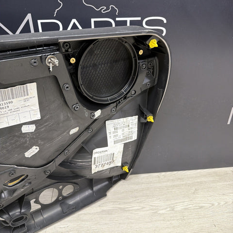 01-06 BMW E46 M3 FRONT DRIVER LEFT SIDE DOOR PANEL CARD BLACK OEM