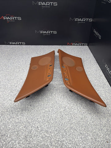 01-06 BMW E46 M3 Convertible Door Upper Arm Rest Armrest Pads Cinnamon