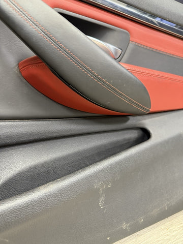15-20 BMW F82 F83 M4 Front Right Passenger Leather Door Card Panel Sahkir Orange