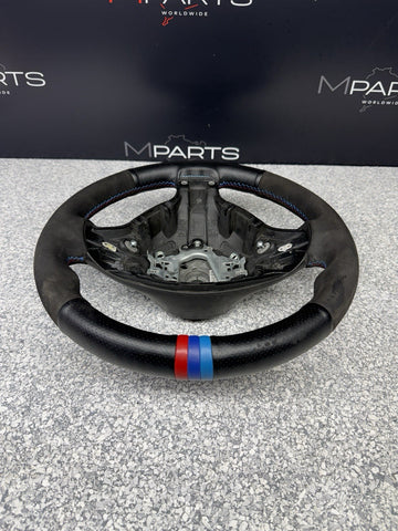 BMW Steering Wheel 01-06 E46 M3 Stock SMG Rewrapped Tri Color Stripe