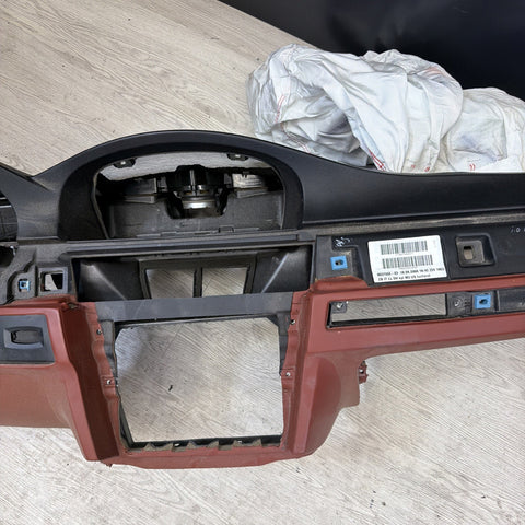 08-13 BMW E90 E92 E93 M3 Extended Fox Red Leather Dashboard *Notes*