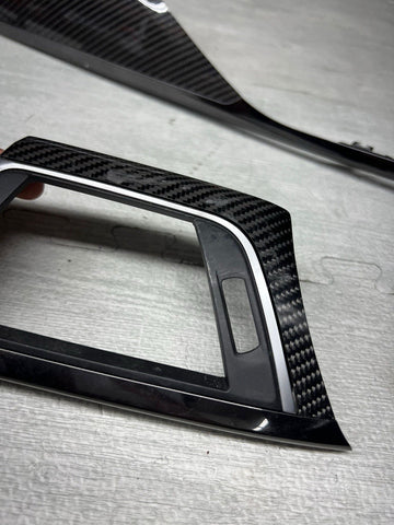 15-20 BMW F80 M3 F82 M4 Carbon Fiber Interior Console Vent Trim Set OEM