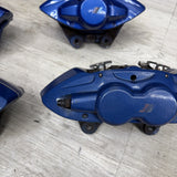 OEM BMW F80 F83 M3 M4 Front Rear 380/370mm Brake Calipers SET Brembo Blue