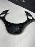 08-13 BMW E90 E92 E93 M3 Lower Steering Wheel Trim Cover Plate Carbon Fiber
