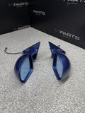 95-99 BMW E36 M3 Coupe Side Door Mirrors Pair OEM Estoril Blue