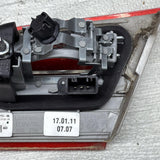 2011–2013 BMW 3 Series E92 Left Inner Trunk Lid Tail Light OEM 7252779