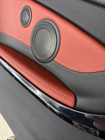 15-20 BMW F82 M4 COUPE REAR LEFT TRIM PANEL CARD MERINO SAKHIR ORANGE