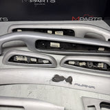 01-06 BMW E46 M3 Convertible Interior Armrests Trim Set Brushed Aluminum *Notes*