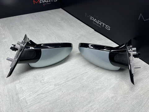 BMW 08-11 E90 M3 SEDAN SIDE EXTERIOR DOOR MIRRORS PAIR SILVERSTONE *Damage