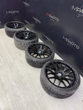 BMW 08-13 E90 E92 E93 M3 19” OEM Competition Wheels Style 359M Black Set + Tires