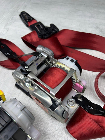 15-24 Porsche Macan Seat Belts Seatbelts Strap Red Set