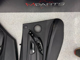 15-18 BMW F80 M3 Sedan Front Rear Door Card Panels Leather Black Set OEM *notes*