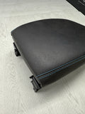 16-21 OEM BMW F87 M2 Center Armrest Tray Console Black Leather Blue Stitch
