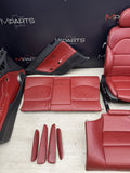 OEM BMW E46 M3 Coupe Leather Seats Door Panels Interior Imola Red Powered Heated