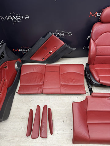 OEM BMW E46 M3 Coupe Leather Seats Door Panels Interior Imola Red Powered Heated