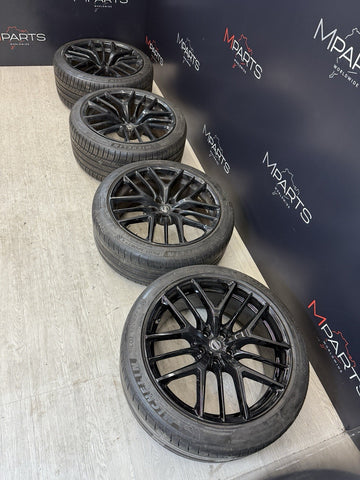 NISSAN GTR R35 FRONT & REAR SET ALLOY WHEELS RIMS BLACK OEM STAGGERED