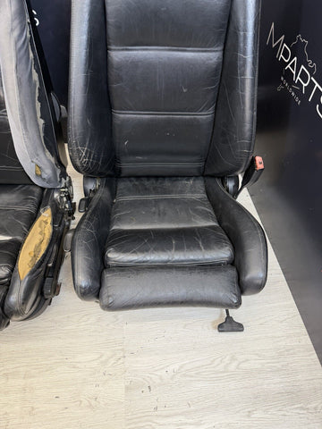 1983-1993 BMW E30 318i 320i 323i 325i Sport Seat Set Black Leather *Notes*
