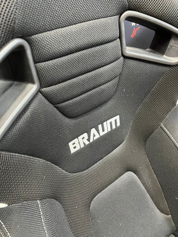 BMW Front BRAUM Sport Seats Black Pair