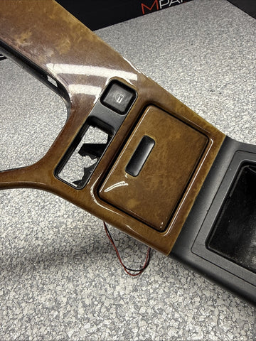 BMW E39 530i Wood Center Console Shifter Plate, Ashtray & Cover