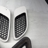 08-13 BMW E90 E92 E93 M3 Hood Scoops Space Pair 8042978 Alpine White *Tabs*