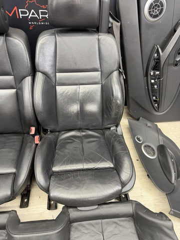 06-10 BMW E64 M6 Front Rear Seats Door Panels Leather Merino Seats Set Black Oem