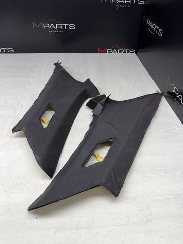 01-06 BMW E46 330CI M3 Coupe Rear C Pillars Trims Panels Black Pair OEM *Notes*