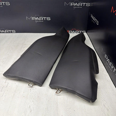 BMW F82 M4 Right Left Rear Black Merino Leather Seat Side Bolsters Pair