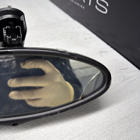 01-06 BMW E46 M3 Rearview Rear View Oval Mirror *Damage